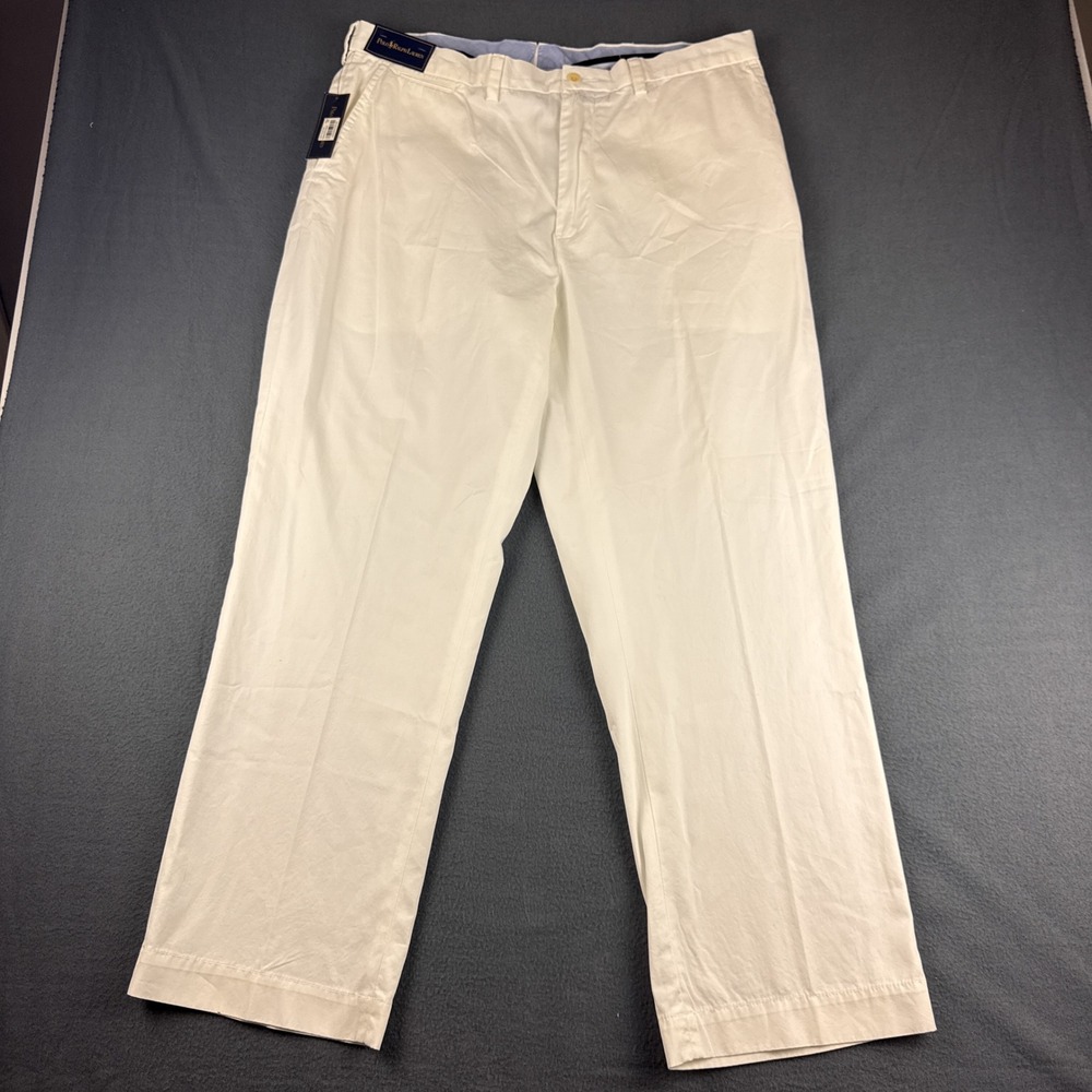 Polo Ralph Lauren Pants Men's 38x30 White Cotton Chino Straight Leg Trousers NEW